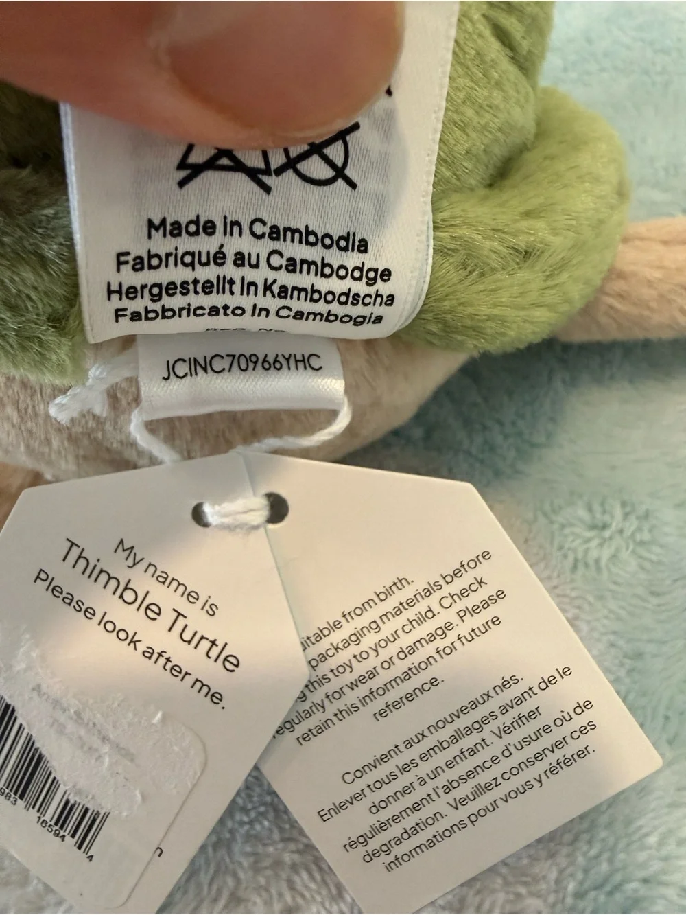 Jellycat Thimble Turtle BNWT - Picture 9 of 9